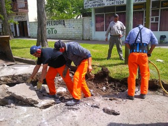 Continan los trabajos de bacheo