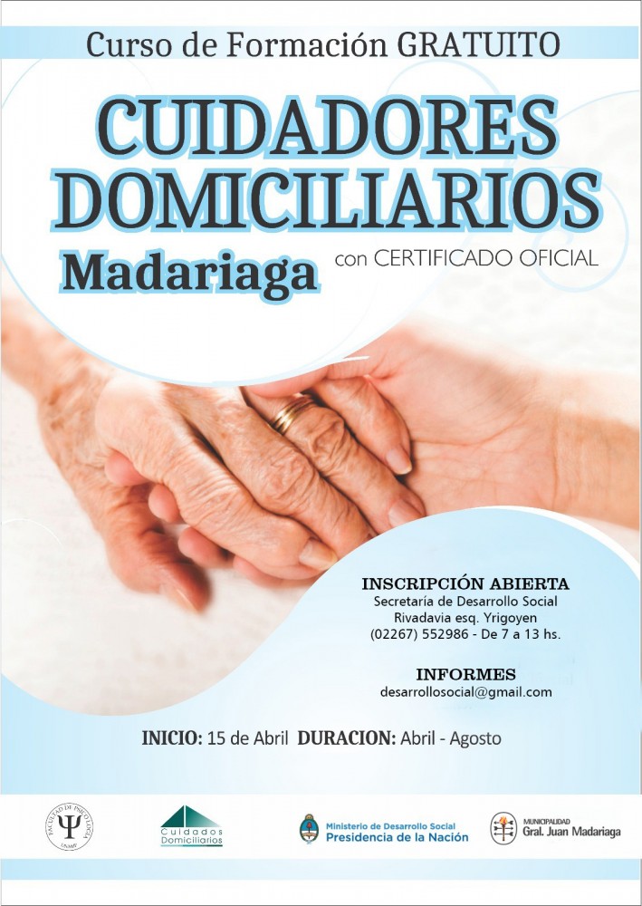 Comenz la inscripcin para el curso de cuidadores domiciliarios