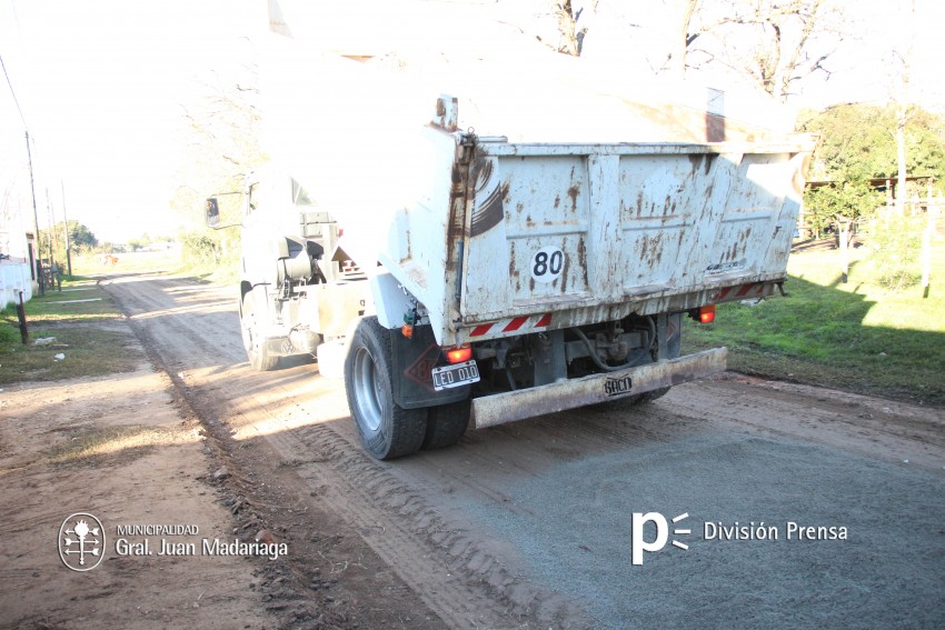 Colocaron ms polvo de piedra en el barrio Belgrano