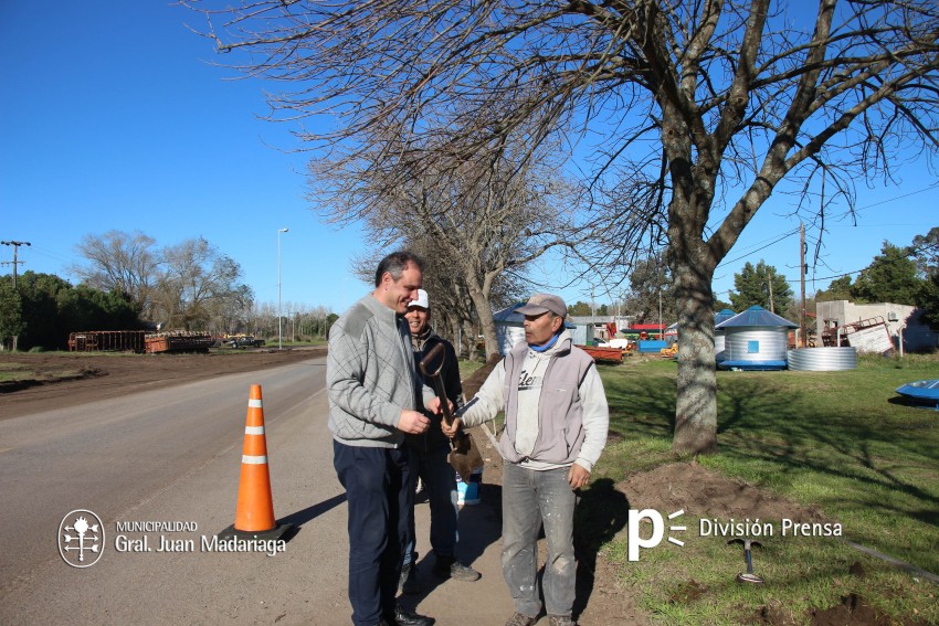 Empleados municipales realizan la parquizacin de la delegacin sur y 