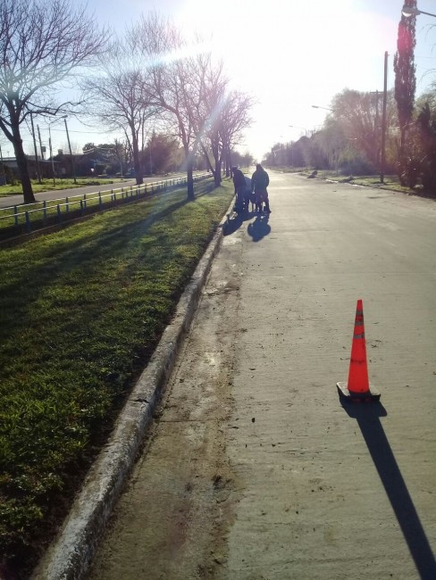 Reparan boca de tormenta que fue daada por un camin