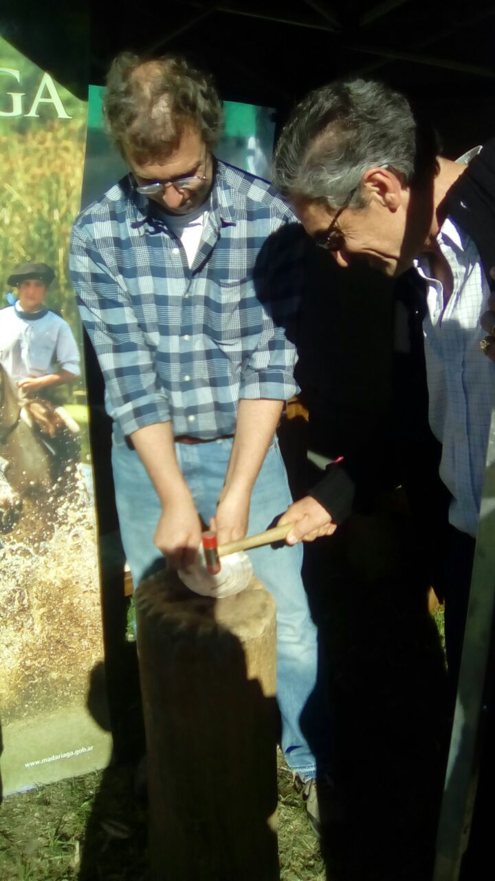 El pblico participa del armado del mate por los 110 aos de Madariaga