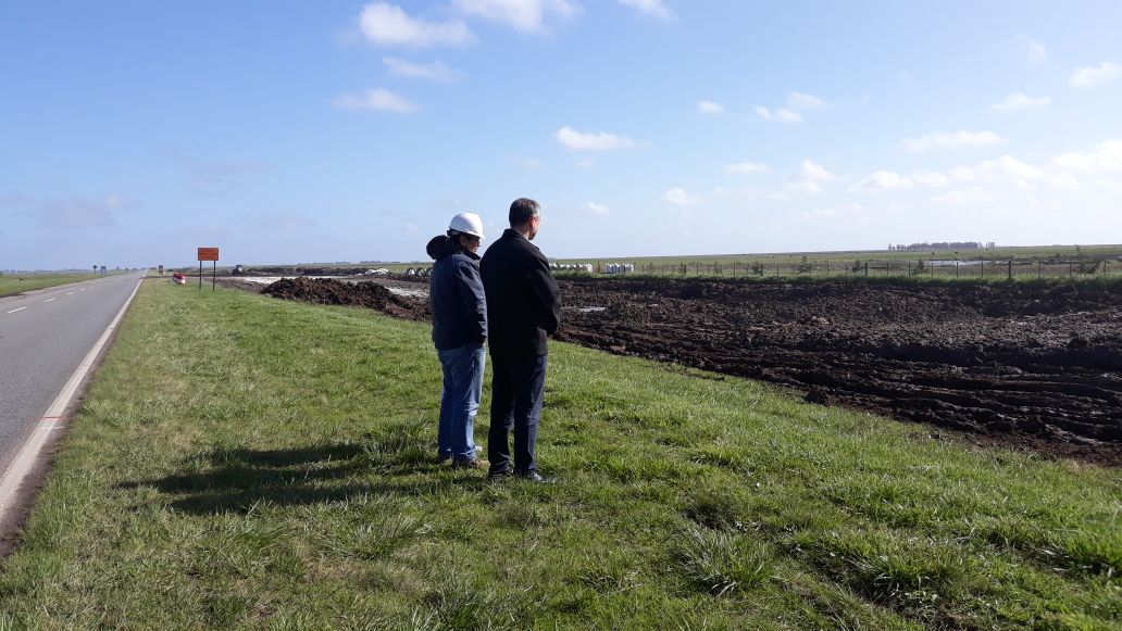 El intendente recorri la obra de la autova 56 junto al ingeniero a c