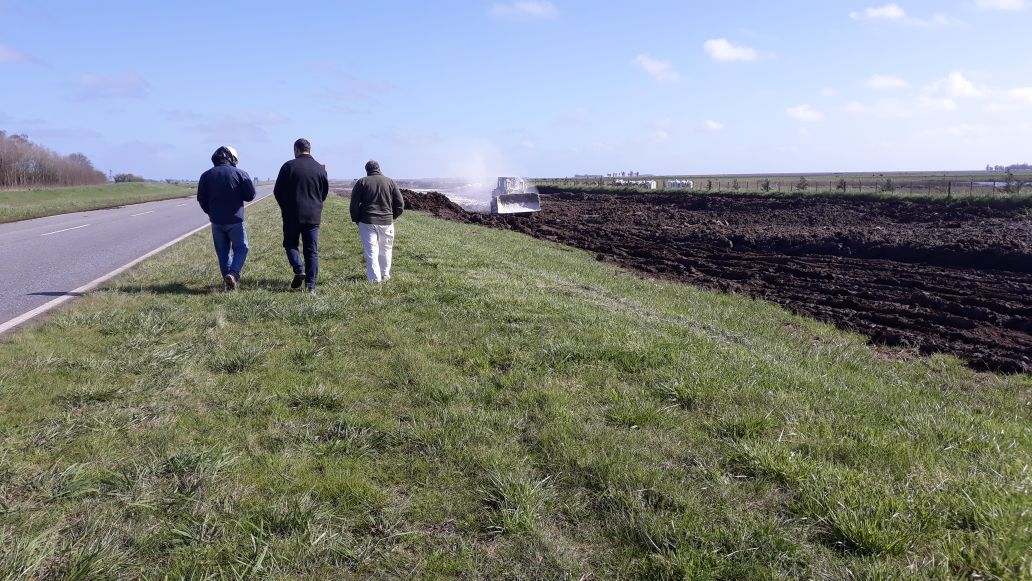 El intendente recorri la obra de la autova 56 junto al ingeniero a c