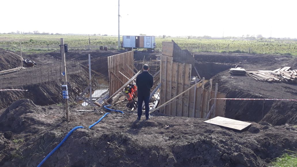 El intendente recorri la obra de la autova 56 junto al ingeniero a c
