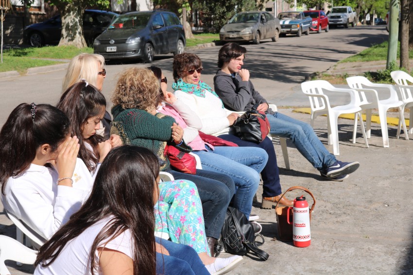 Gasparini retrat al Martn Fierro en una de las paredes del Centro C