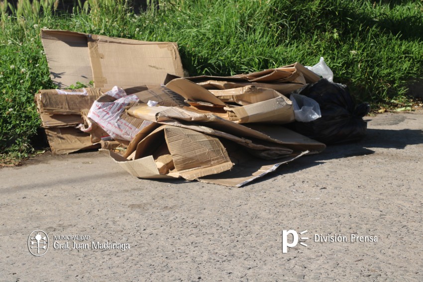 Continan los apercibimientos por arrojar residuos de porte medio en l