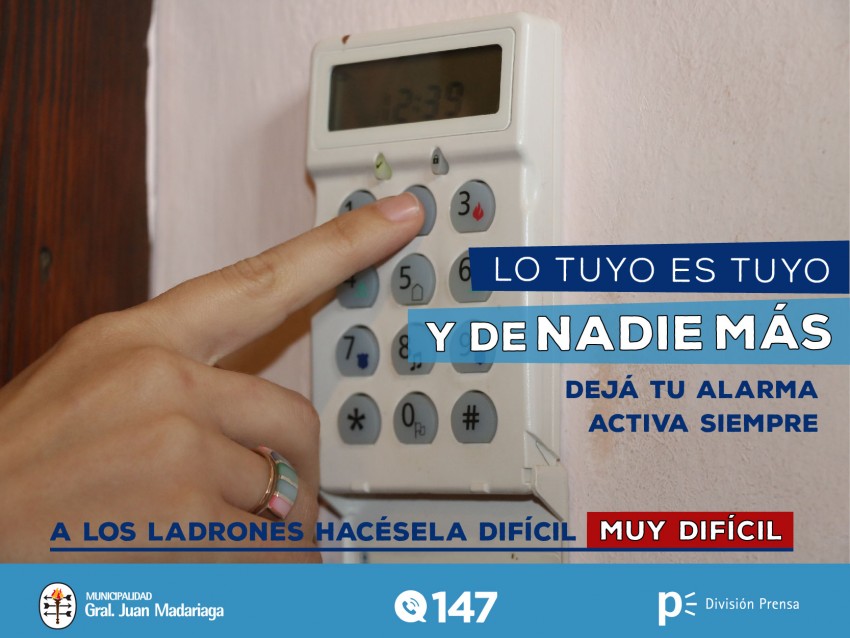 Lanzan una campa�a para recordar medidas que ayuden a prevenir hurtos 