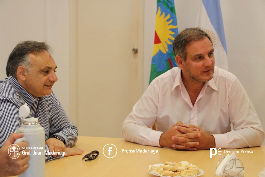 El senador provincial Franco Bagnato visit Madariaga