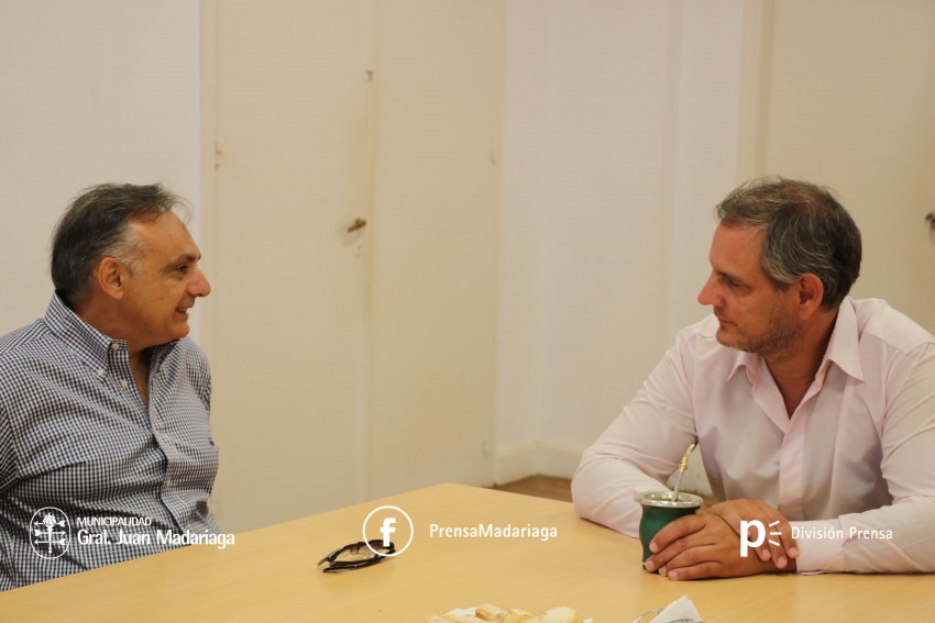 El senador provincial Franco Bagnato visit Madariaga