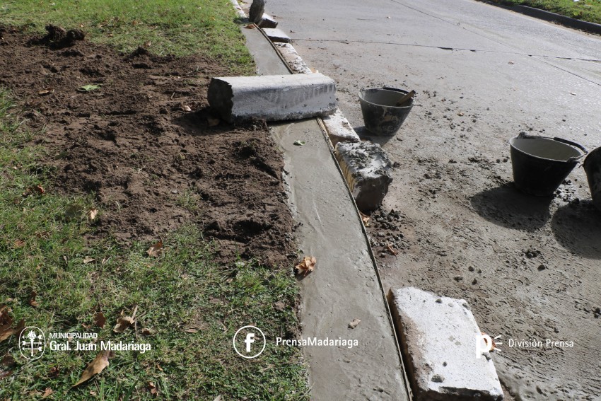 Iniciaron con la reparacin de cordones en la Av. Buenos Aires