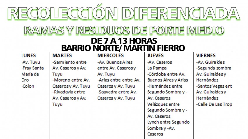 Bajo decreto qued� establecido el cronograma de recolecci�n de residuo