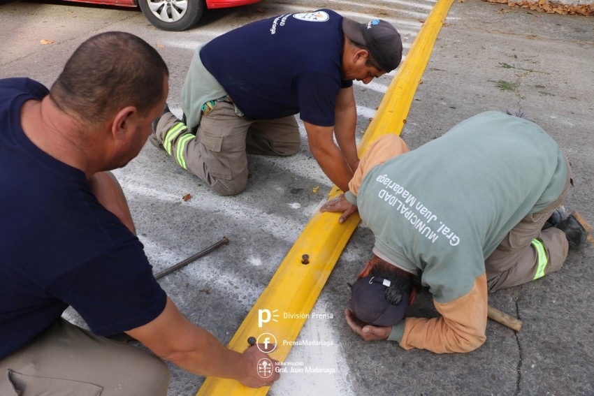 Instalaron otro reductor de velocidad en una de las avenidas más trans