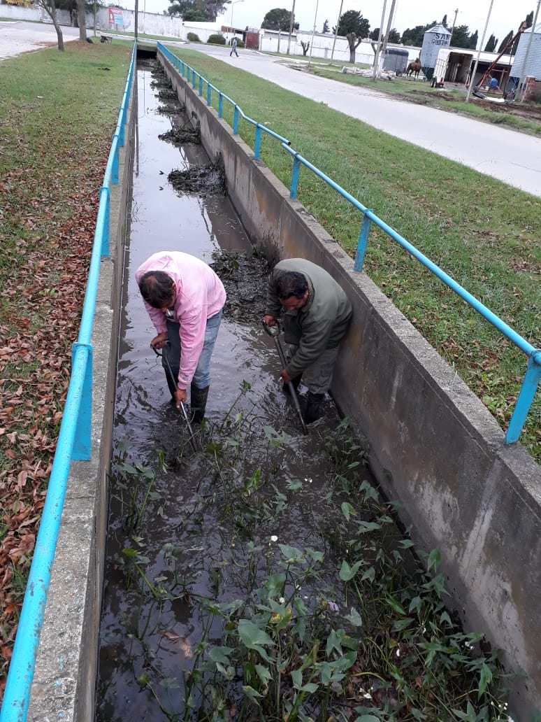 Continan las tareas de mantenimiento de canales a cielo abierto