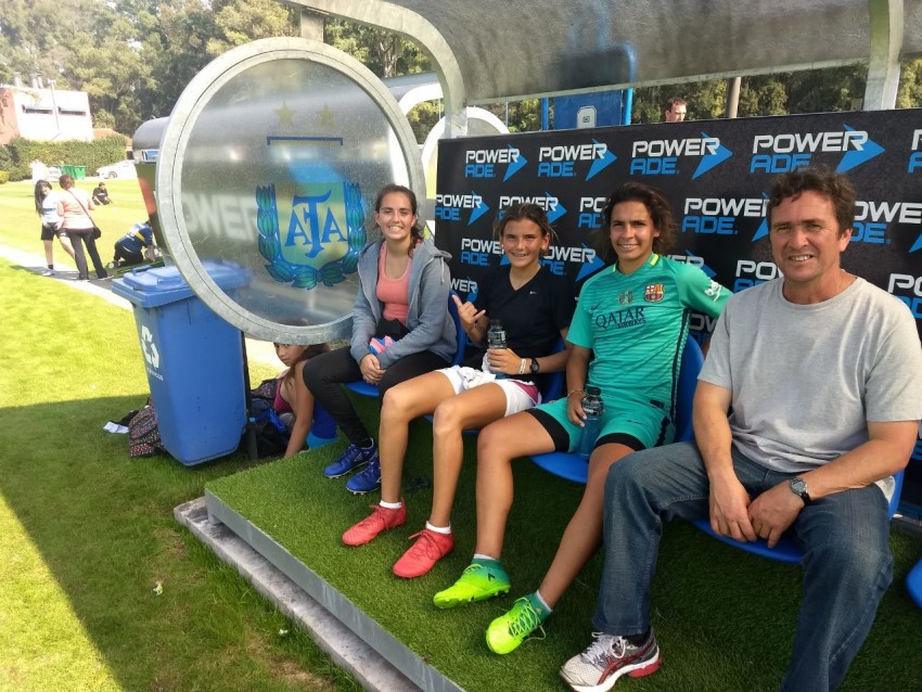 Entrenamiento en el predio de AFA de las madariaguenses que viajarn a