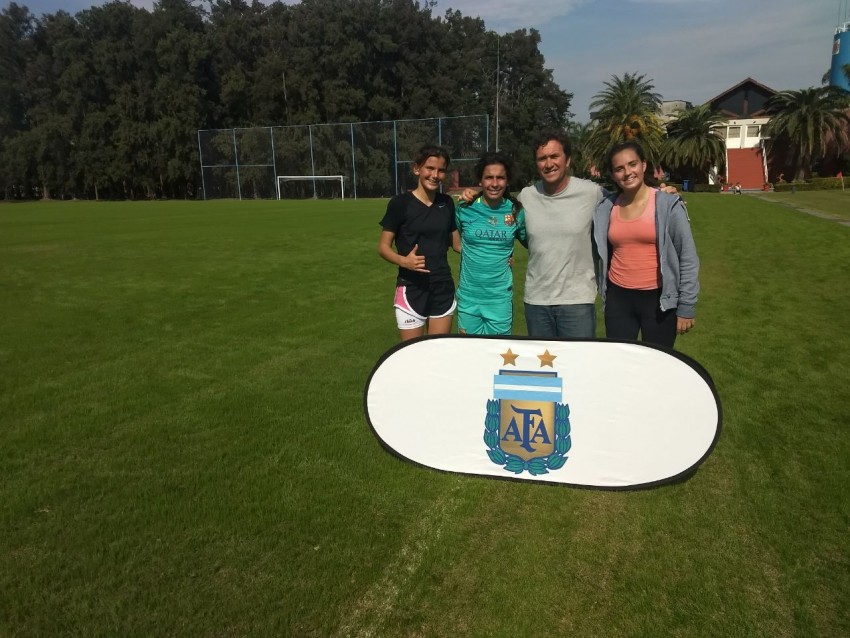 Entrenamiento en el predio de AFA de las madariaguenses que viajarn a