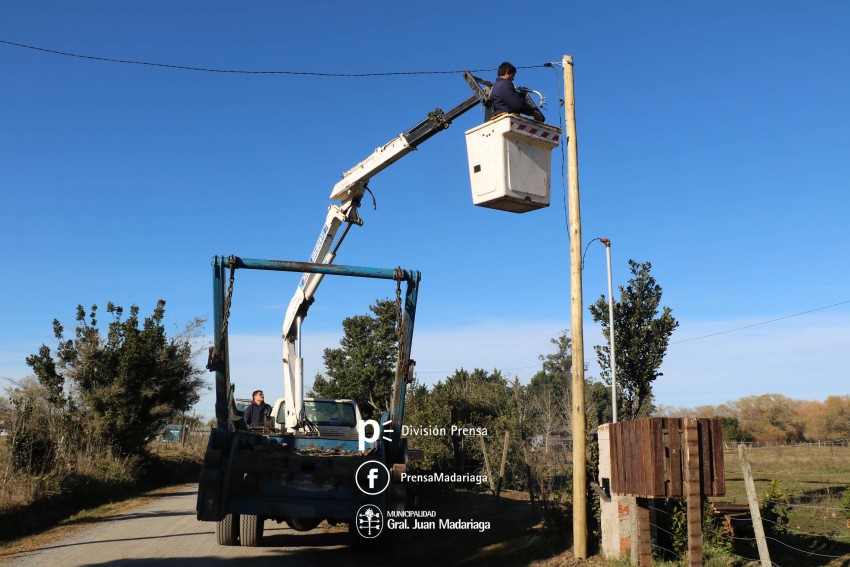 Mejoran la iluminacin en distintos barrios de Madariaga