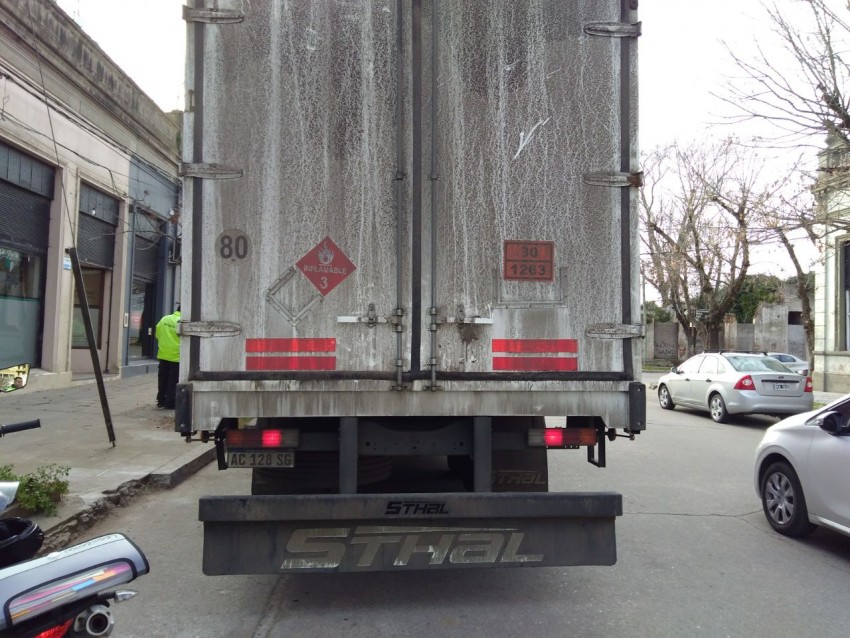 Siniestro vial en el centro de la ciudad