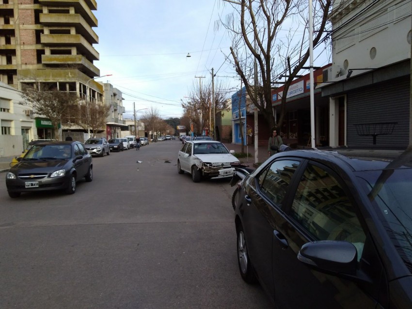 Siniestro vial en el centro de la ciudad