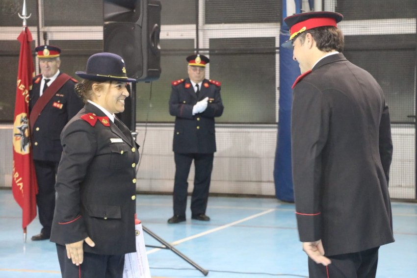 Se realiz el acto castrense de los Bomberos Voluntarios en el Polidep
