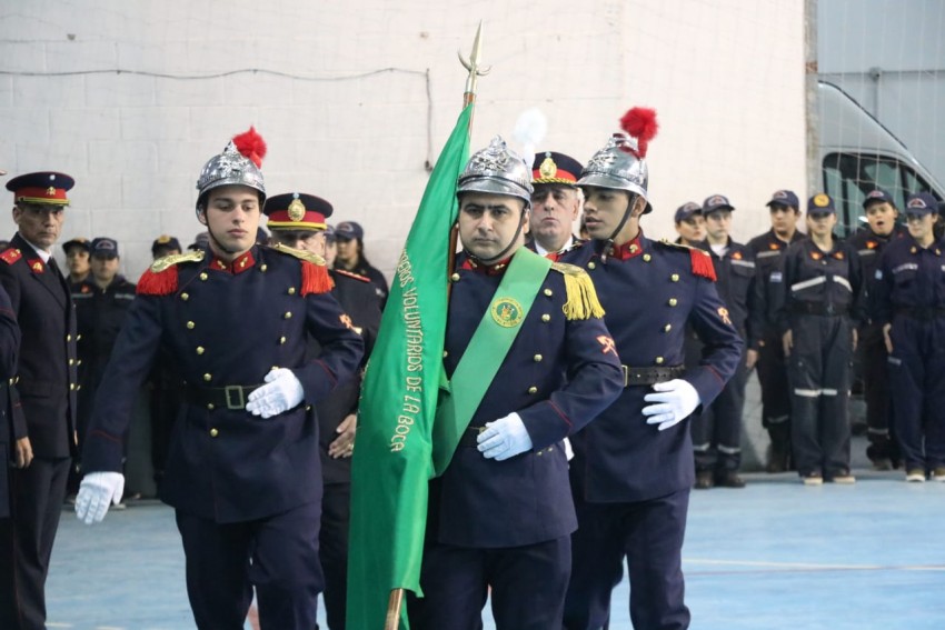 Se realiz el acto castrense de los Bomberos Voluntarios en el Polidep