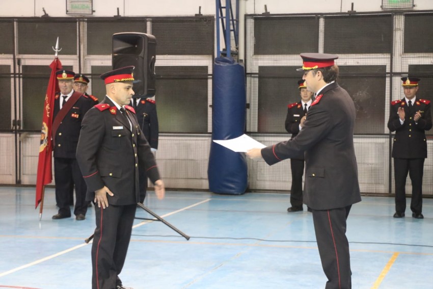 Se realiz el acto castrense de los Bomberos Voluntarios en el Polidep