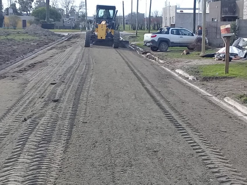 Volcaron polvo de piedra en Arias entre Córdoba y Caseros