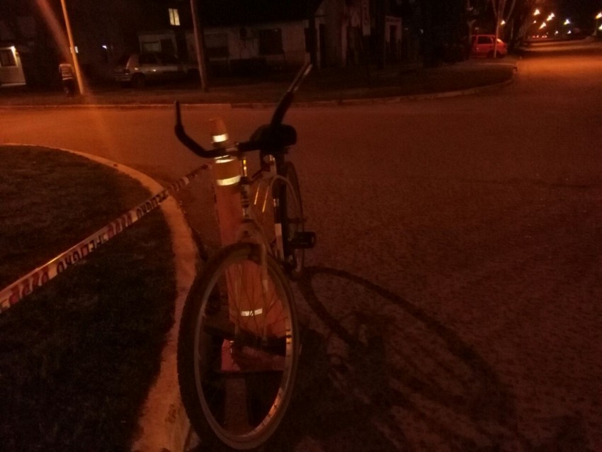 Un hombre que circulaba en bicicleta result herido a protagonizar un 