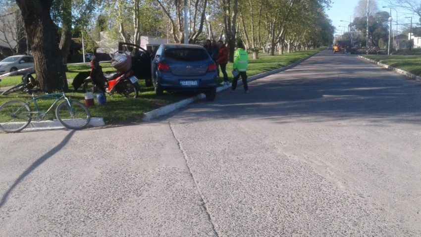 Siniestro vial deja un herido en el centro de la ciudad