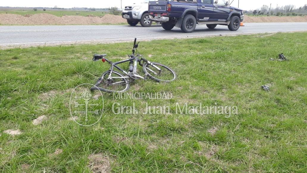Ciclista resulta herido en un siniestro vial ocurrido en Ruta 56