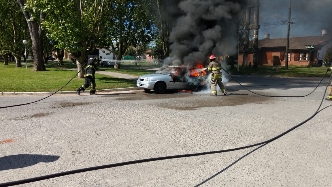 Hubo restricciones a la circulacin por el incendio de un vehculo en 