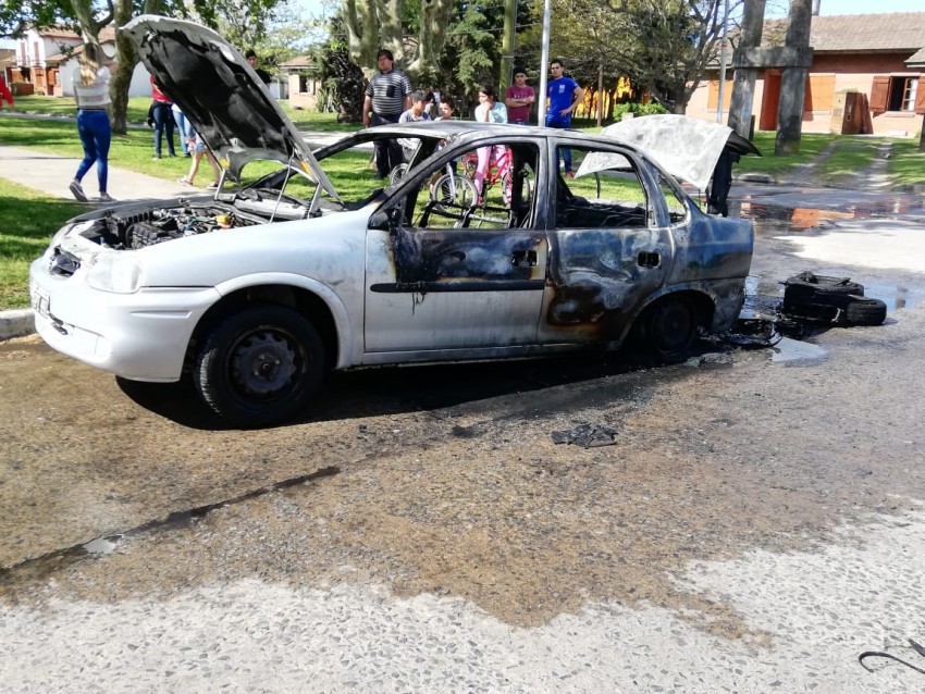 Hubo restricciones a la circulacin por el incendio de un vehculo en 