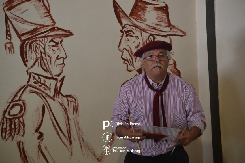 Gasparini llev a cabo una jornada de pintura y tradicin en la Escuel