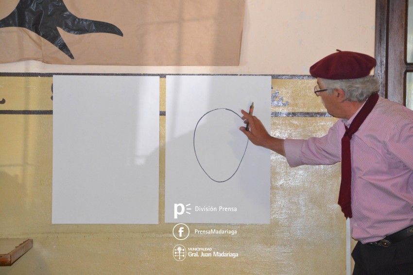 Gasparini llev a cabo una jornada de pintura y tradicin en la Escuel