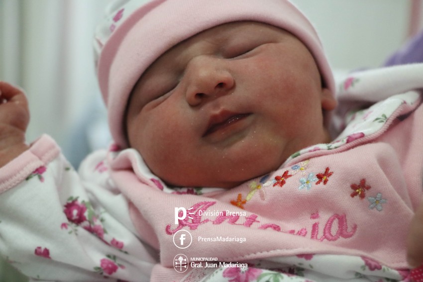 Antonia Catalina Estigarribia es la primera beb� del a�o en Madariaga