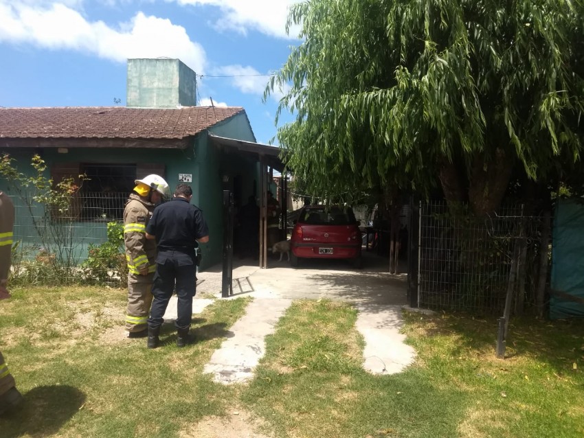 Principio de incendio en una vivienda