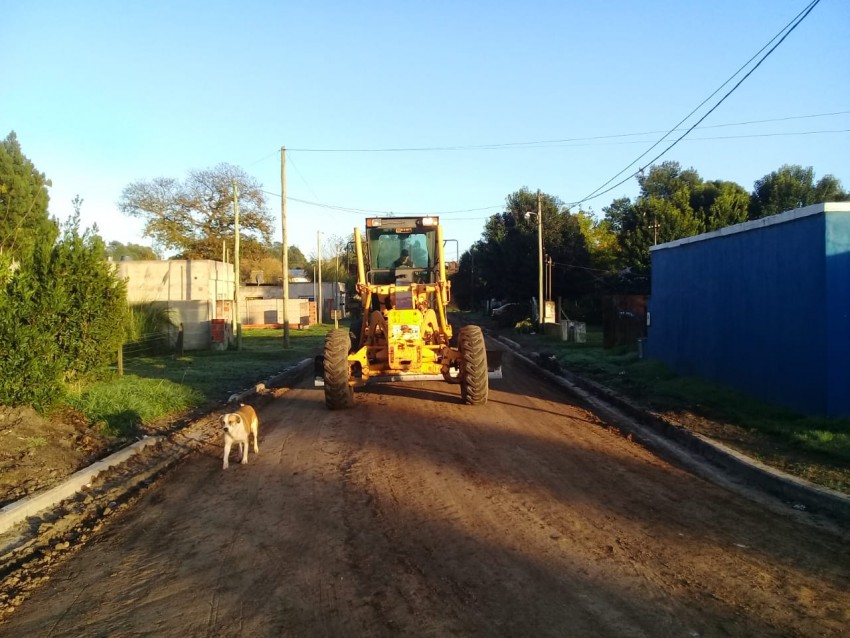 Continúan los trabajos en las calles del barrio San Martín A