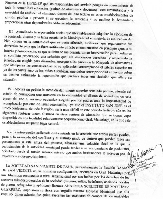 Santoro le solicit a la justicia una audiencia de conciliacin por el