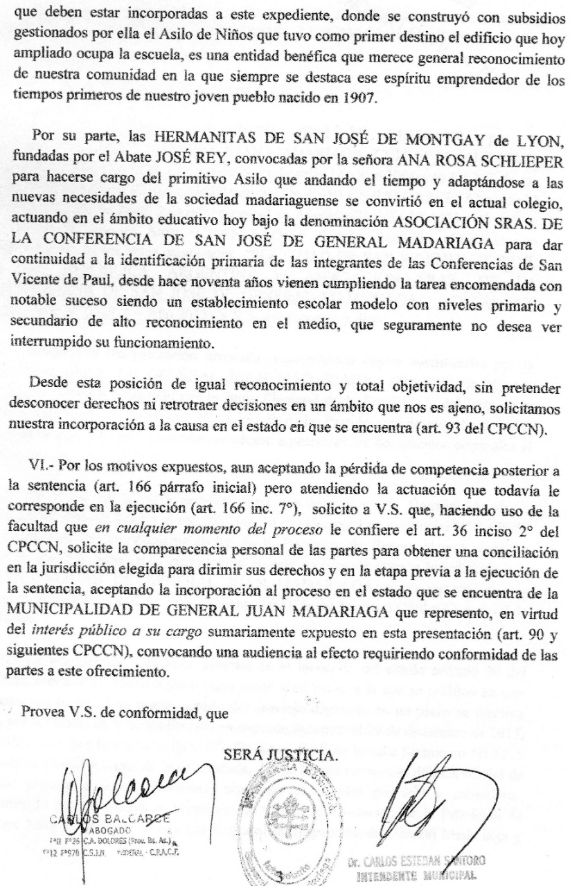 Santoro le solicit a la justicia una audiencia de conciliacin por el