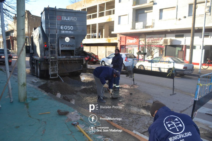 Iniciaron los trabajos de reconstruccin de cordones en el centro