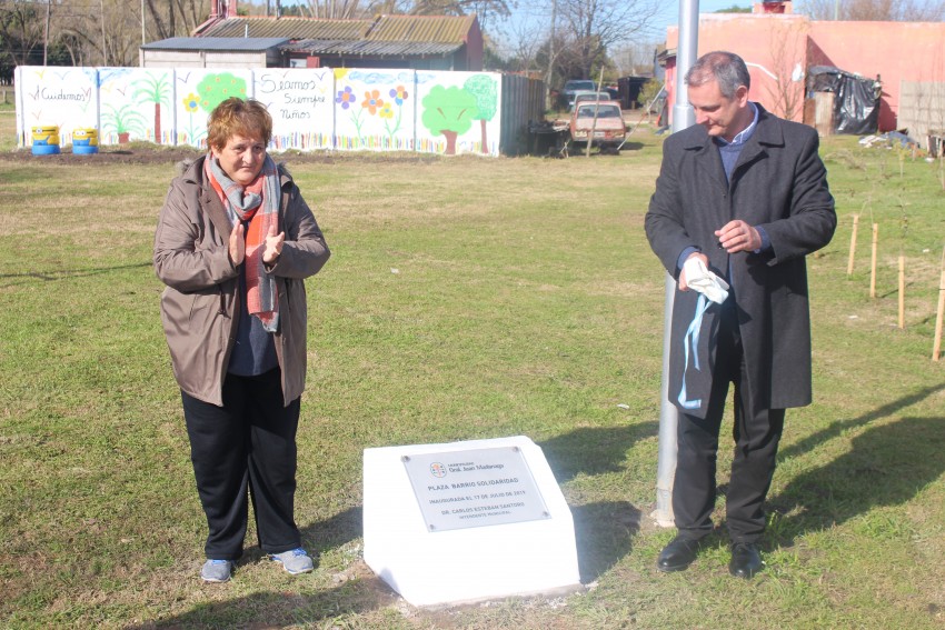 Inauguraron la plaza del barrio Solidaridad