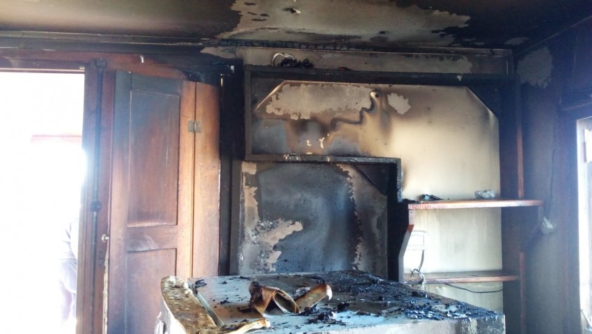 La salida de Bomberos fue por el incendio en una cocina