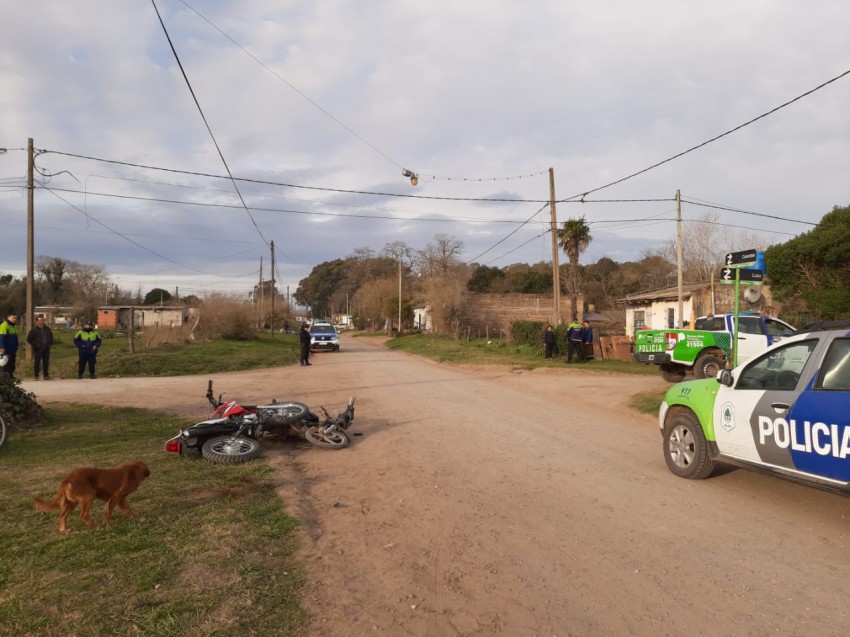 Choque entre motos deja dos heridos