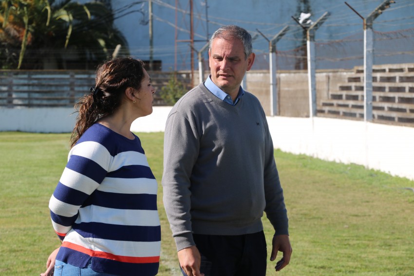 Santoro recorri la obra del estadio Francisco Alcuz