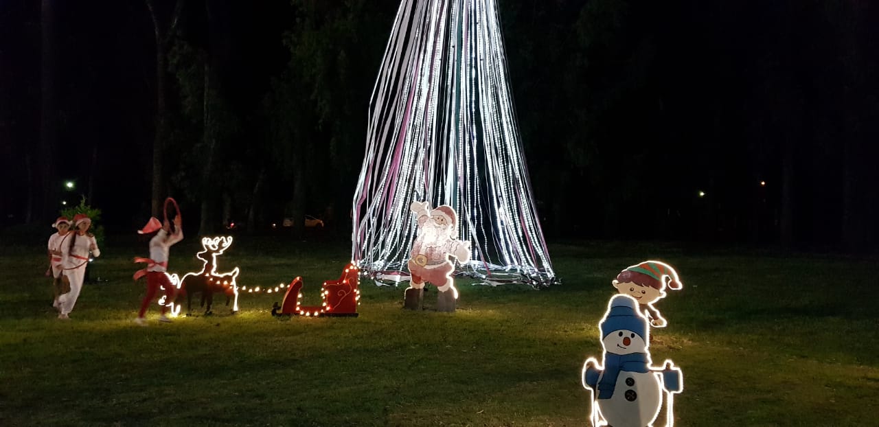 Se encendieron el arbolito y las luces ornamentales con motivo de las 