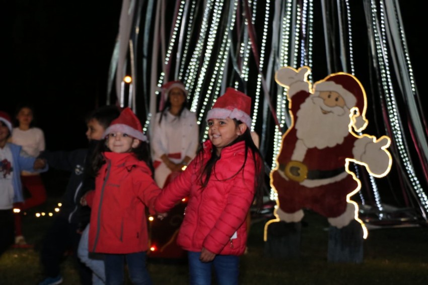 Se encendieron el arbolito y las luces ornamentales con motivo de las 