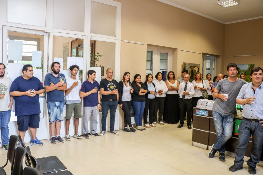 El intendente brind con los empleados y les dese un buen fin de ao