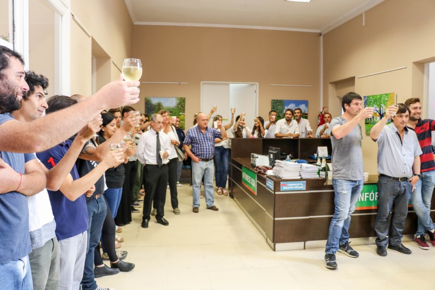 El intendente brind con los empleados y les dese un buen fin de ao