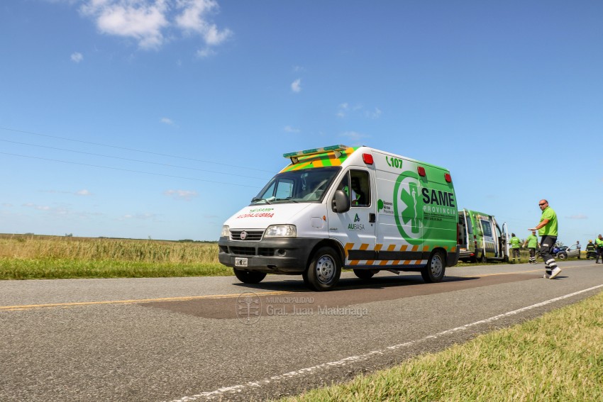 Despiste y vuelco en Ruta 74: Trasladaron un herido al Hospital