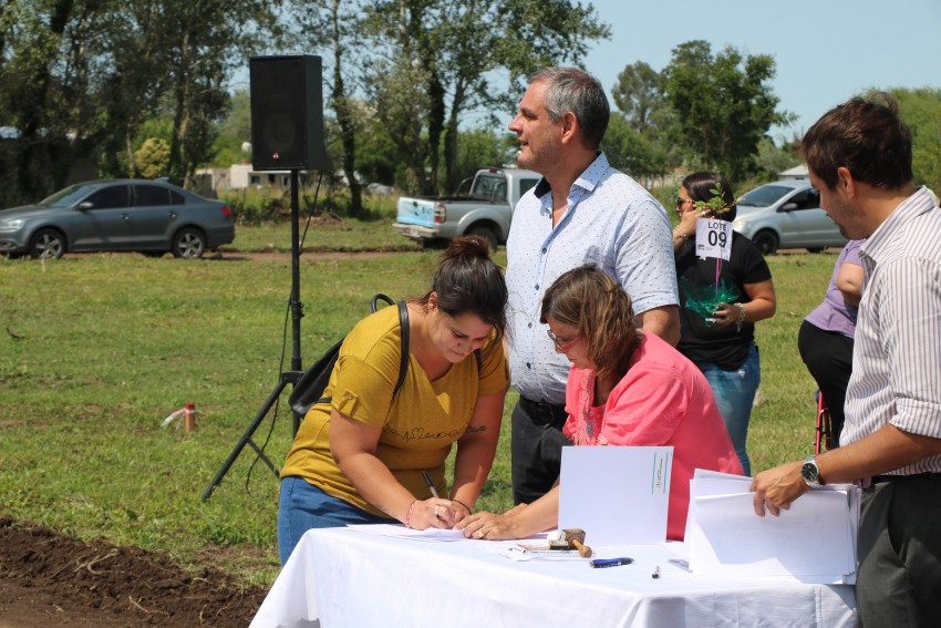 La entrega de lotes en fotos